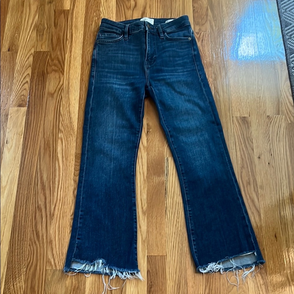Frame Denim Blue Ankle Cropped Jeans